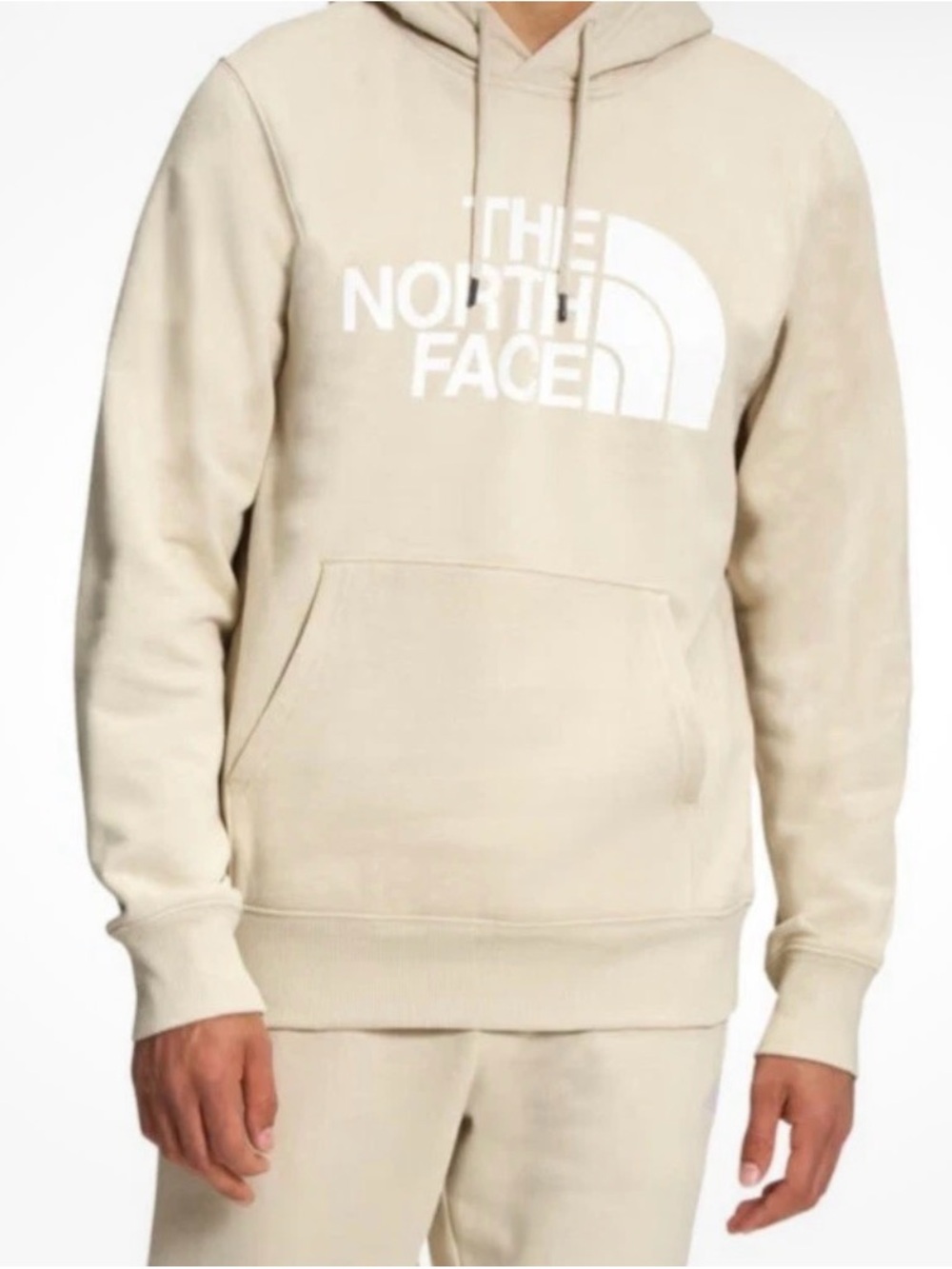 The North Face Half Dome Hoodie Men’s Large Beige Pullover Sweatshirt